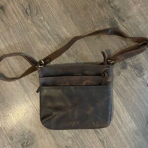 Brown Leather Crossbody Bag